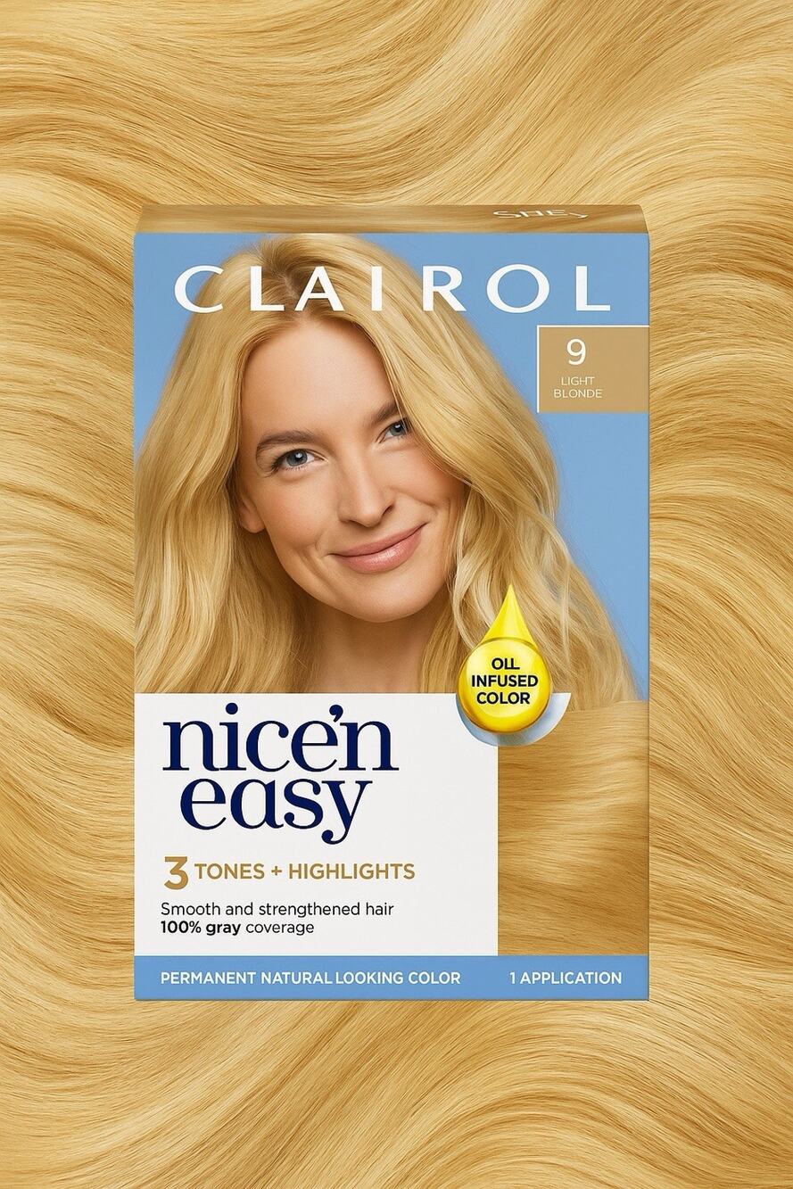 Clairol - Nice'n Easy - Permanent Hair Dye - (9) Light Blonde Hair Color TDR